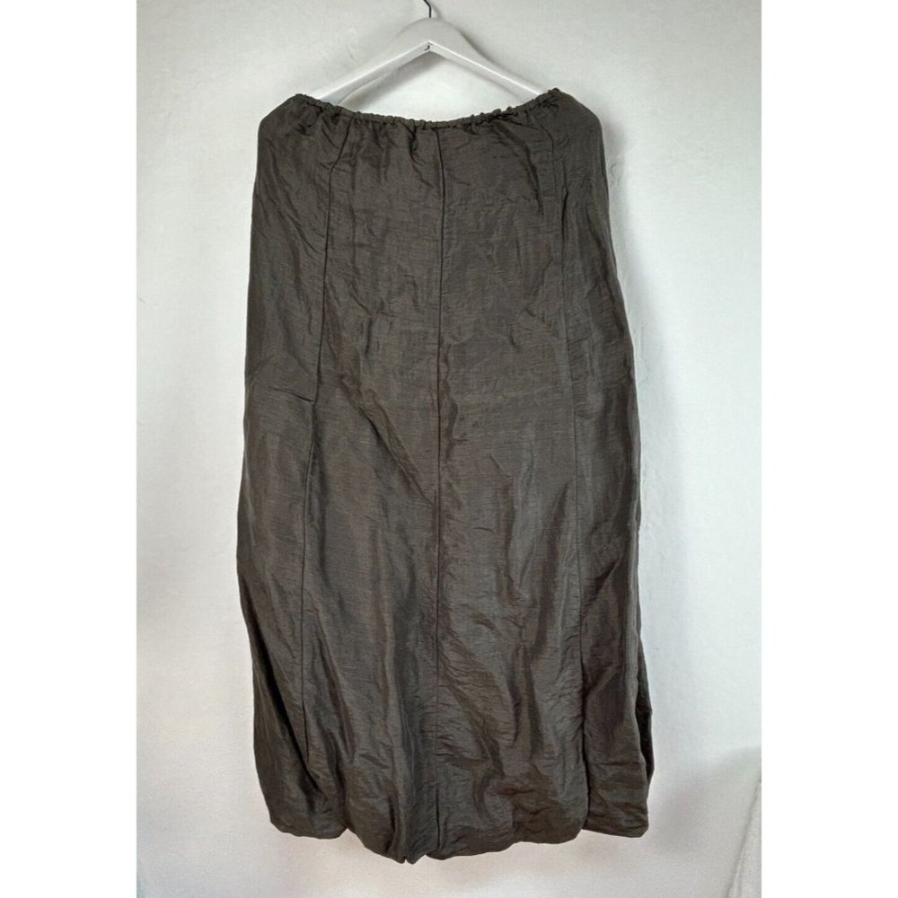Vintage 90s Blue Fish Womens Hemp Silk Blend Straight Maxi Skirt Size 2 Black